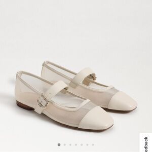 Sam Edelman Beige Mary Jane Flats
